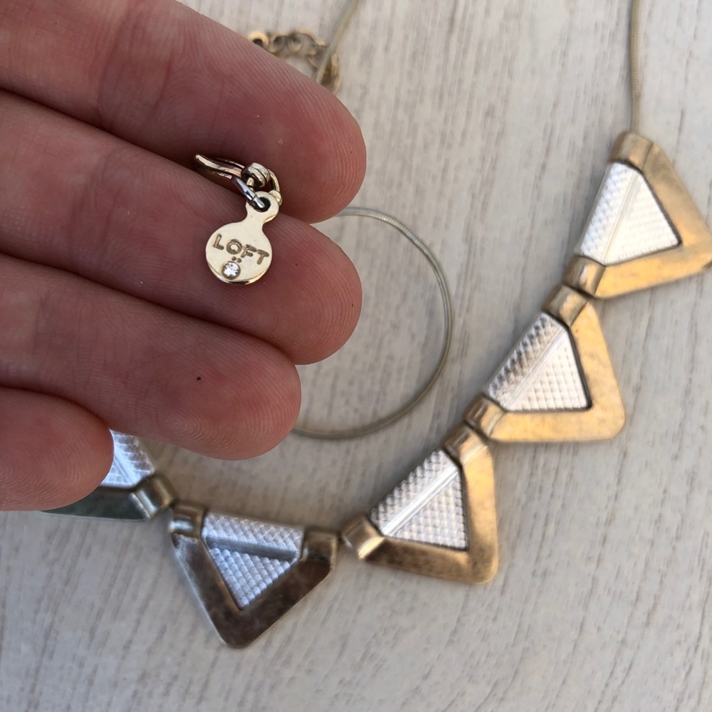 LOFT Triangular Metal Necklace - Picture 6 of 9